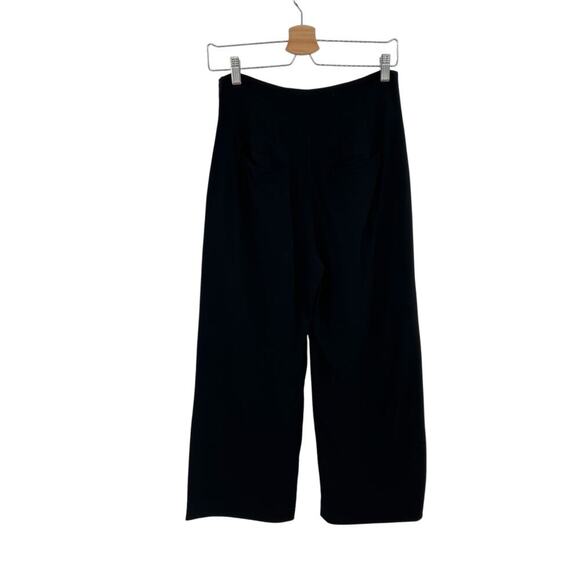 ALC A.L.C Marley Pants Trouser Wide Leg High Rise Crop Pleat Drape Black Size 2 - Picture 5 of 10